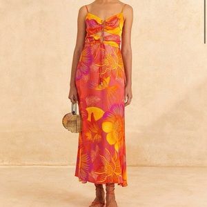 FARM Rio Summer Garden Ombré Lenzing Ecovero midi dress